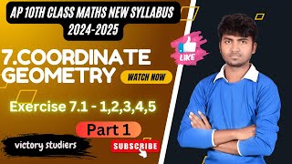 Coordinate geometry Exercise 7.1 class 10 in telugu | Chapter 7 class 10 exercise 7.1 in telugu |