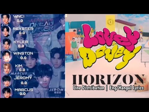 [ HORI7ON ] Lovey Dovey Line Distribution And English/Korean Lyrics ...