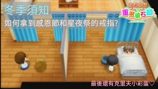 【牧場物語 重聚礦石鎮】遊戲攻略｜冬季詳細攻略｜冬季不可不做的事和節日介紹｜拿到感恩節和星夜祭的戒指｜還有克里夫小彩蛋