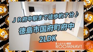 【藍らんどこくふB】徳島市国府町府中 2LDK 設備充実 新婚様 ファミリー カップル 賃貸【ROOMNAVI藍住店】