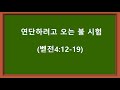 2024.06.16 주일 예배 : 연단하려고 오는 불 시험 (벧전4:12-19)