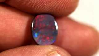 AUSTRALIAN SOLID RED BLACK OPAL 3.78ct GEMSTONE $0.99 N/R AUCTION (MICK'S)