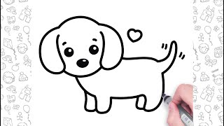 How to Draw a Dog Easy For Kids | Bolalar uchun oson chizish | 孩子們的簡單繪畫