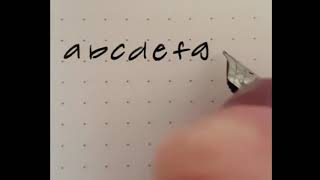 Handwriting: lowercase condensed architect alphabet