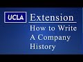 How to Write The Company History