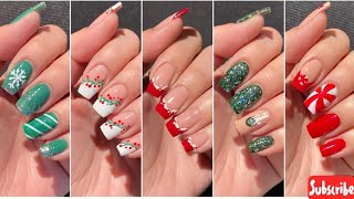 5 Easy Christmas nail art designs ideas|| New nail art designs 2024