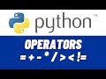 Python Tutorial for Beginners #4 - Operators in python