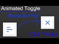 Modern Animated Menu Toggle Button using Html CSS & Javascript