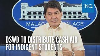 DSWD to distribute cash aid for indigent students