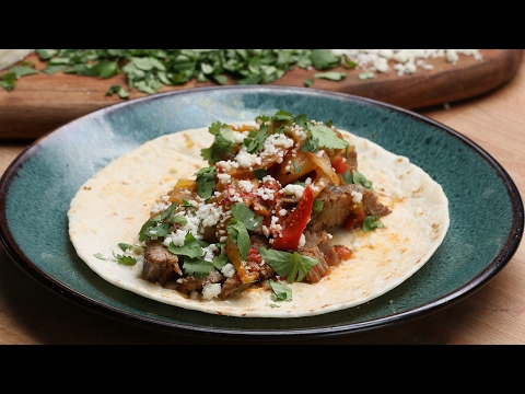 Slow-Cooker Steak Fajitas Recipe from Tasty