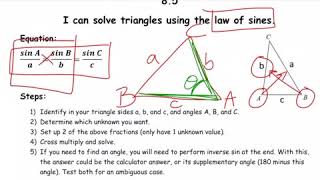 8.5 Law of Sines (No Ambiguous)