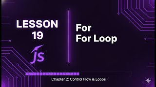 019 Learn everything about FOR LOOPS in JavaScript! 🚀 | #19