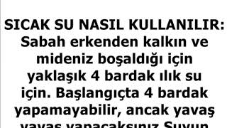 Japon Doktorlar Sıcak Suyun Mucizevi Etkisini Buldu!