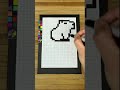 Dibujo una CAPIBARA en una TABLET de PAPEL #shorts #pixel #art #minecraft