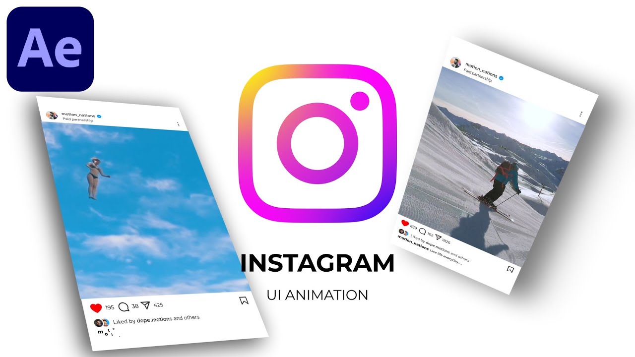 Viral Instagram Post Ui Animation After Effects Tutorial No Plugin