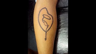 TATUAGEM TERÇO COM NOSSA SENHORA Henna