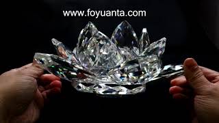 10 inch big crystal lotus flower