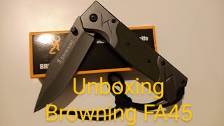 Unboxing de navaja Browning FA 45 - ¿buena navaja por poco dinero? 🤔