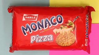 Parle Monaco biscuits| Pizza flavor | cheese flavour | Unpacking | MRP|by Chocolates \u0026 Wrappers