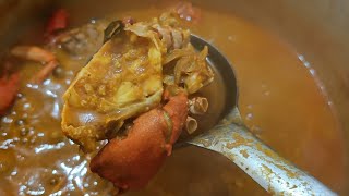 crab sambar/ crab curry... ನಾಟಿ ಏಡಿ ಸಾಂಬಾರ್...