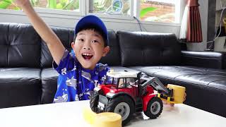 Truck Car Toy Assembly with Fire Truck, Mixer, Dump Truck Toys Activity