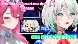 The first CC fan art was drawn by Mama Raora | OBS is bullying CC