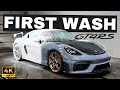 Porsche GT4RS Foam Wash in 4K- Exterior Auto Detailing (Satisfying ASMR)