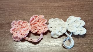 МК Резинка для волос  Бантик ,вязание  крючком#crochet #knit #вязание