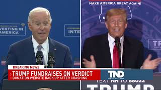 Biden's campaign conflicting reports on formal public address of Trump verdict
