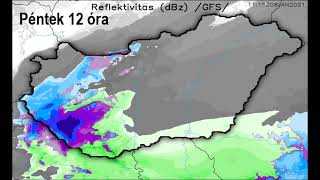 Pénteken újra havazhat - WRF előrejelzés