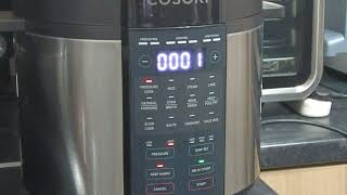 Using the delayed start on the COSORI 5.7litre  PRESSURE COOKER #pressurecooking #porridge