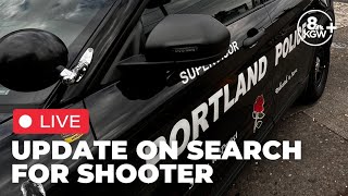 LIVE: Portland police give update on search for suspect in shooting of 2 officers