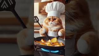 The cat made potato chips. #viral #cute #cutekitt #cutecat #cat #shorts #kitten