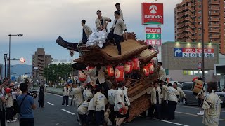 令和4年 野堂南組 出発 平野郷杭全神社夏祭り 試験曳き だんじり祭