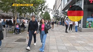 Stuttgart City, Germany 🇩🇪 Rundgang Walking Tour - ⁴ᴷ HDR  60fps VIDEO