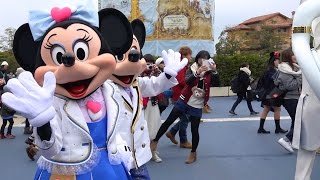 ディズニーシー 開園直後のミッキー＆ミニーとマリタイムバンド演奏〜行進〜退場。4K動画