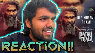 Nee Singam Dhan Song | REACTION |Pathu Thala | Silambarasan TR| AR Rahman |Gautham Karthik | Krishna