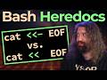 Heredocs in Bash! Understanding how they work and a few gotchas. You Suck at Programming #069