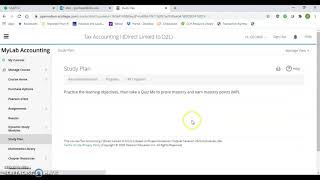 How to use the Study Plan in Pearson My Lab