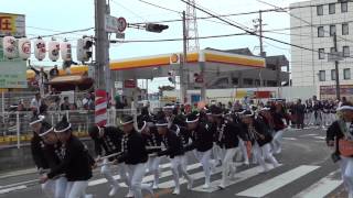 南掃守地区だんじり祭り 中尾生町のやりまわし 下松駅付近 2014