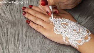 Tutorial White Henna || Recreate Design Rahma Henna