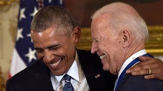 Obama jokes about 'bromance' with Biden