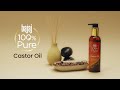 bajaj 100% pure castor oil virgin u0026 cold pressed oil lustrous shiny hair u0026 moisturized skin