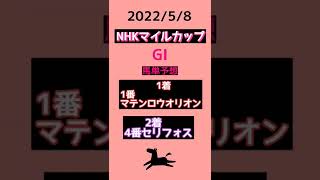 2022/5/8)【ＮＨＫマイルカップ】馬単で予想してみました。