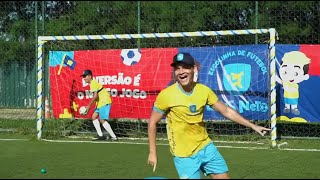 DESAFIO DO JACARÉ NA ESCOLINHA DE FUTEBOL DO LUCCAS NETO!