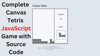 Canvas Tetris Game in JavaScript With Source Code| CodingWithRohani