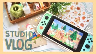 Studio Vlog✧04: Comfy Crossing- A Busy Week both Playing and Making Animal Crossing Stuff :D