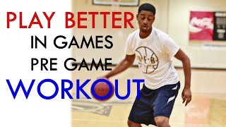 Pregame workout warm up routine - dribbling shooting and finishing