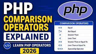 Comparison Operators in PHP | PHP Tutorial for Beginners 2026