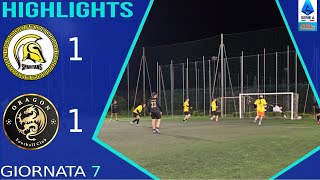 Spartans - Oragons 1 - 1 : gol e highlights | 7^ Giornata Serie A OTCS (C7) 2024/25